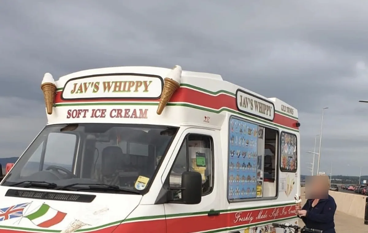 Ice cream van serving at a corporate event