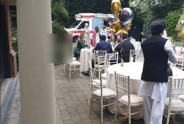 Workers at an ice cream van event