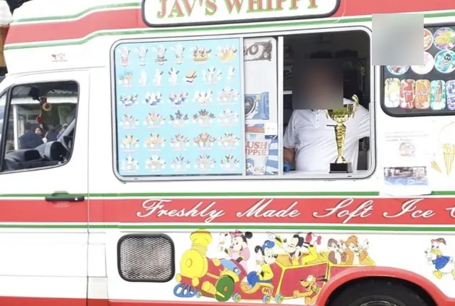 Ice cream van at wedding